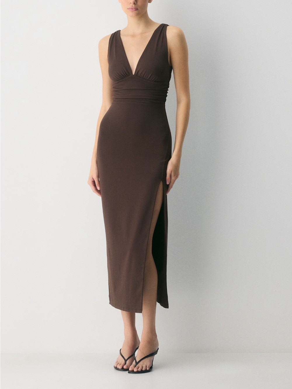 Aritzia Original Contour Waver Dress Brown